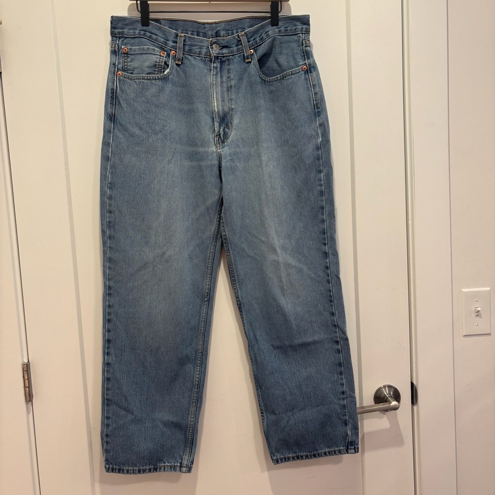 Levis 550 Relaxed Fit Mens Blue Denim Jeans 36x30 Medium Wash Cotton Pants
